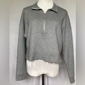 Reformation Jeans gray half zip sweater cozy essential basic that everyone needs